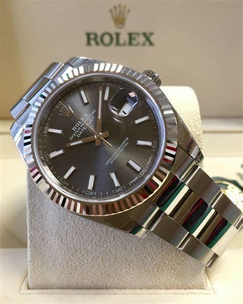 rolex dark rhodium dial|rolex datejust iced out 41mm.